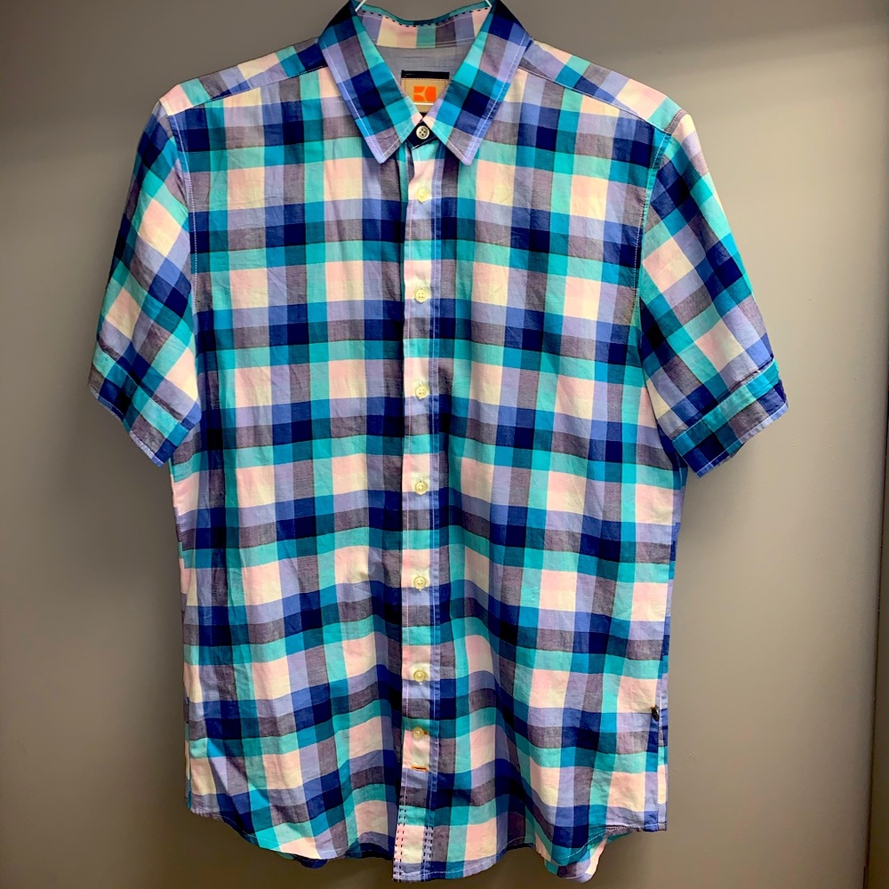 Hugo Boss Orange slim fit shirt sleeve shirt